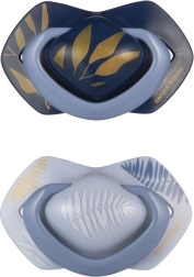 Canpol babies Silikon-Schnuller Light Touch Gold, symmetrisch, 18M+, 2 Stk., blau