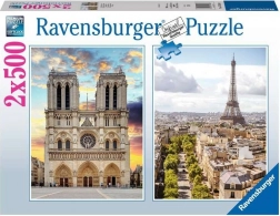 Ravensburger Puzzle Besuch in Paris 2×500 Teile