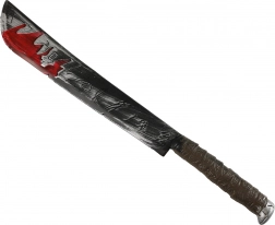 Machete mit blutigem Effekt für Halloween 74 cm