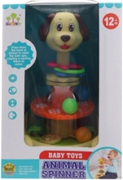 Kreisel mit Kugeln – Hündchen, Kunststoffspielzeug für die Kleinsten