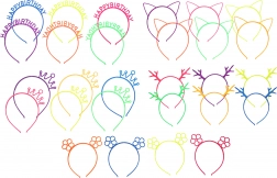 Haarreifen mit Verzierung, Farbmix