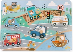AdamToys Holzgeräuschpuzzle Fahrzeuge