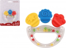 Rassel und Beißring aus Kunststoff und Silikon für die Kleinsten