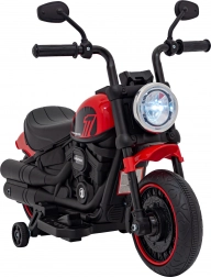 Elektrisches Kinder-Motorrad Chopper Faster mit FM-Radio, Audio-Panel und LED – Rot