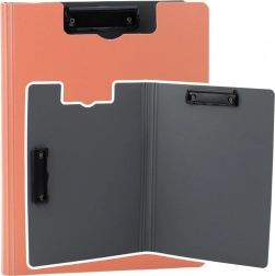 Rosa Mappe mit Hülle und zwei Clips A4