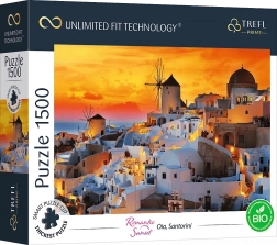 Puzzle TREFL UFT Romantischer Sonnenuntergang: Oia, Santorin 1500 Teile