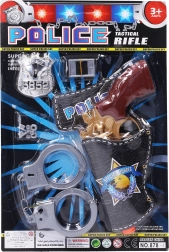 Polizeiset mit Pistole und Handschellen 23 cm