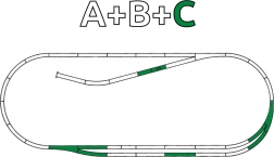 Roco Line Gleis-Set C mit Bettung – paralleler Abschnitt H0
