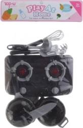 Kindergeschirr-Set mit batteriebetriebenem Kochfeld