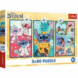Puzzle Lilo & Stitch: Drei Puzzle in Einem - Stitch 3x80 Teile