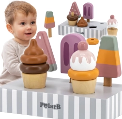 VIGA PolarB Holz-Eis am Ständer – Set mit 5 Stück