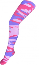 Baumwoll-Strumpfhose New Baby Camouflage rosa‑lila 128 (7–8 Jahre)