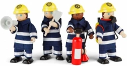 Tidlo Holzfiguren Feuerwehrleute (4 Stk.)