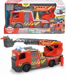 Feuerwehrfahrzeug SCANIA Rosenbauer 35 cm mit Lichtern, Sounds und Wasserwerfer