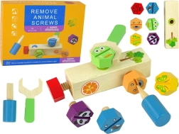 Holz-Schraubset mit Tieren