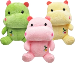 Plüsch-Nilpferd 18 cm sitzend mit Stickerei