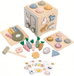 Multifunktionaler hölzerner Motorikwürfel Bauernhof 2Kids Toys