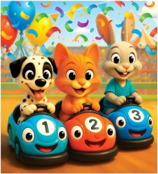 Holzpuzzle Glückliches Rennen 20 Teile WOODEN CITY