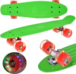 LED-Skateboard mit leuchtenden Rollen