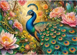 Puzzle Pfau im Paradies 1000 Teile