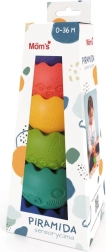 Pastellfarbene sensorische Pyramide für Babys