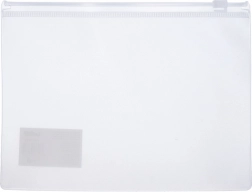 Transparente Mappe mit Reißverschluss 33 x 24 cm
