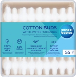 Canpol babies Wattestäbchen mit Begrenzung, Papier, 56 Stk.