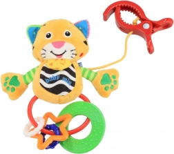Plüsch-Rasselspielzeug mit Clip BABY MIX Tigerchen