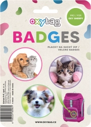Set aus austauschbaren Klettpatches für den OXY Sherpy Pets Rucksack