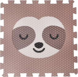 Minideckfloor Faultier, braun mit cremefarbenem Faultier