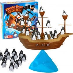 Balancierendes Spielset Piratenschiff mit Pinguinen