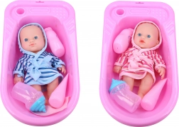 Puppe Baby mit Badewanne