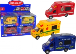 Rettungsfahrzeuge mit Reibungsantrieb - Polizei, Feuerwehr, Krankenwagen