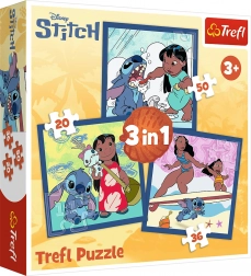 Puzzle 3-in-1 – Zeit mit STITCHEN LILO & STITCH von Trefl