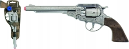 Silberner Cowboy-Revolver, Metall – 8 Schuss