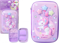 Großes 3D-Federmäppchen Einhorn, lila 23 × 15 × 5 cm