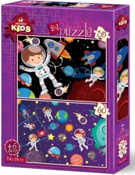 Puzzle-Set mit Weltraummotiv 35 + 60 Teile ART PUZZLE