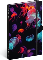 NOTIQUE liniertes Notizbuch 13 × 21 cm mit Gummiband und Stiftschlaufe