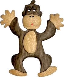 Holzmagnet für den Kühlschrank – Affe 2Kids Toys