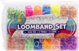 Loom-Gummibänder-Set zum Flechten von Armbändern – 1440 Stück im Koffer
