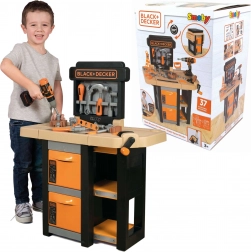 Smoby BLACK+DECKER offener Kinder-Werkbank Bricolo, 37 Teile