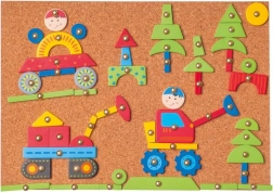 Woody Brett mit Formen zum Annageln – Verkehrsmittel