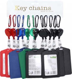 Schlüsselanhänger mit Ausziehrolle und Karabiner