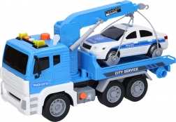 Sattelschlepper mit Auto und Effekten