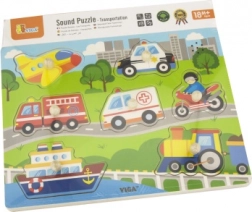Holz-Sound-Puzzle Transportmittel Viga