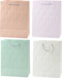 Elegante Geschenktüte mit geprägten Herzen 23 x 18 x 10,5 cm