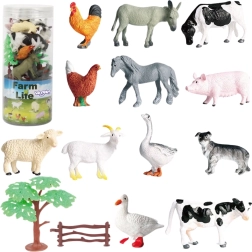 WOOPIE Bauernhof-Figurenset für Kinder, 17 Teile