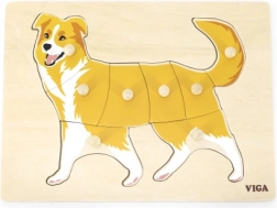Holz-Montessori-Steckpuzzle Hund VIGA