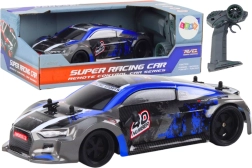 RC Auto 1:18 mit Gummireifen für Drifts, blau