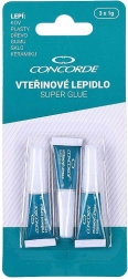 Sekundenkleber CONCORDE 3×1 g – universeller Schnellkleber